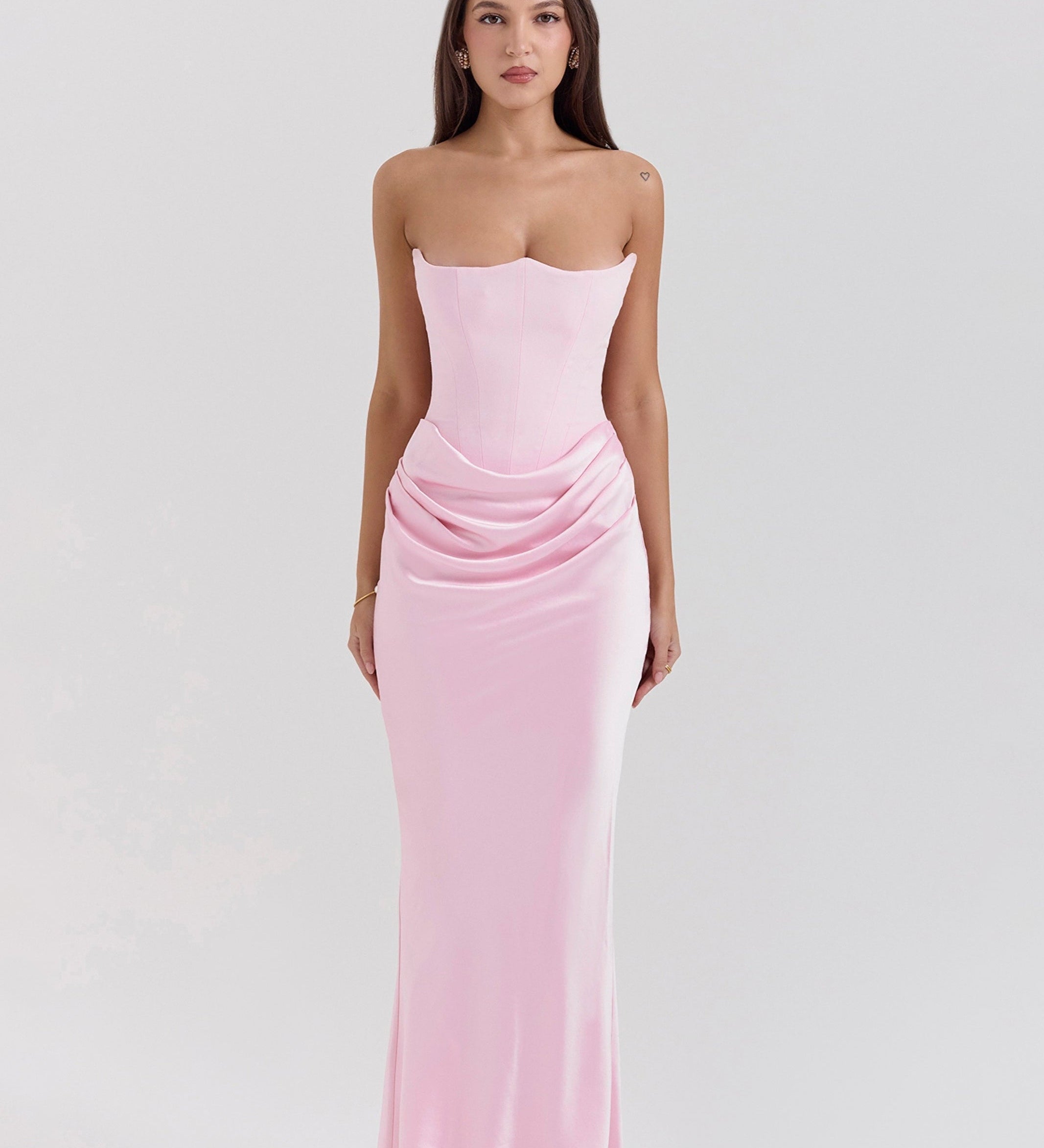 Emily - Maxi Kleit Drapitud Ilma Rihmadeta