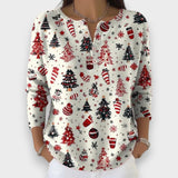 Simona - Božični Pulover z Gumbi