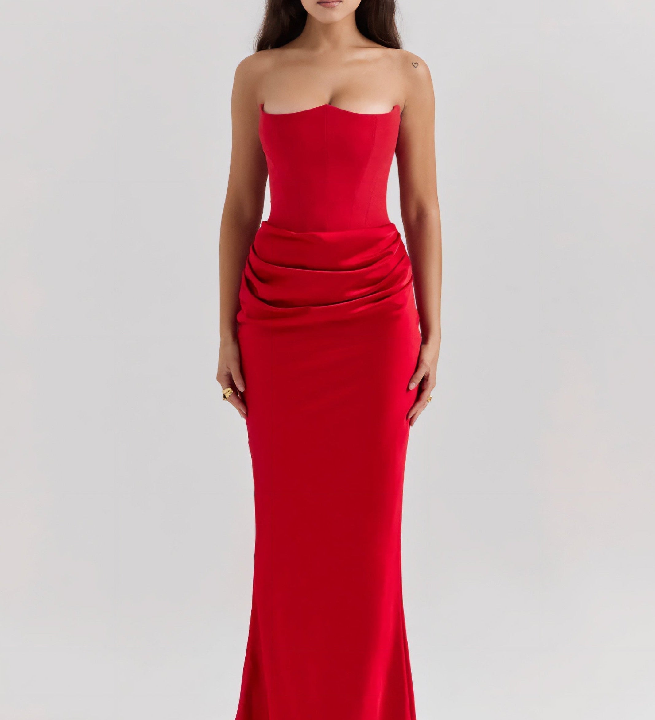 Emily - Maxi Kleit Drapitud Ilma Rihmadeta