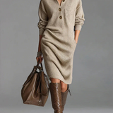 Britt | Chic rebrasta midi obleka