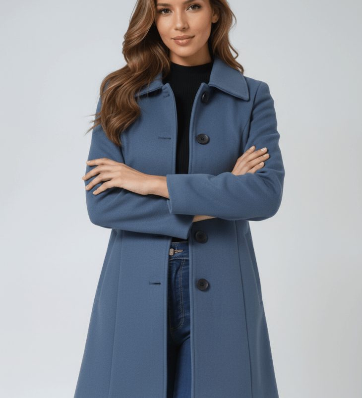 Helena | Ženski zimski plašč s enim gumbom