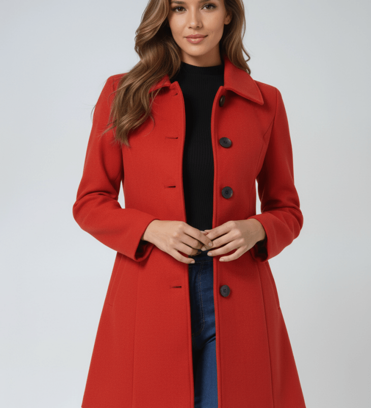 Helena | Ženski zimski plašč s enim gumbom