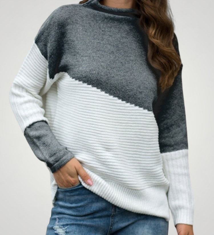 Tilda | Pulover v dveh barvah z eleganco in udobjem