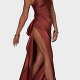 Emberly - Maxi kleit ühe õlaga ja kõrge lõhiku