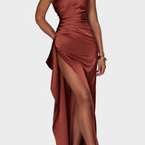 Emberly - Maxi kleit ühe õlaga ja kõrge lõhiku