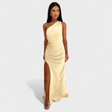 Aurélia - Dolga satenska obleka