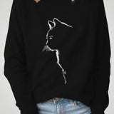 Dörte | Udoben pulover s čudovitim tiskom mačke