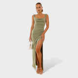 Constança - Elegantna dolga obleka z odprtim hrbtom