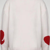 Fenja | Barvit pulover z motivom srca za ženske