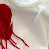 Fenja | Barvit pulover z motivom srca za ženske