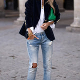 Isla | Eleganten žametni blazer