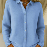 Sigrun | Klasičen Pleteni Kardigan s Gumbi