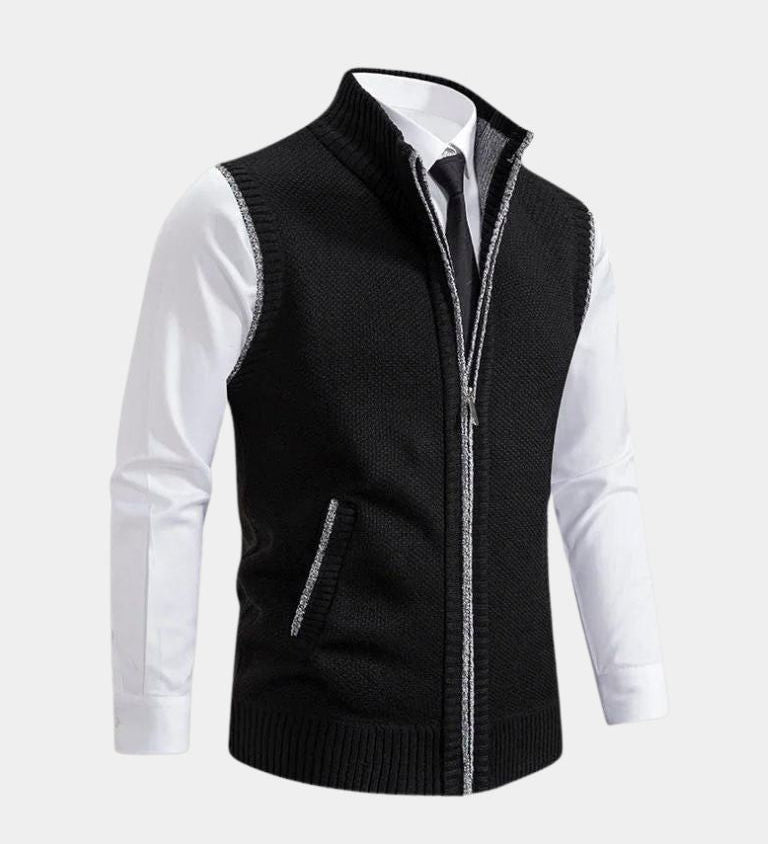 Hannes | Eleganten gilet z neprekinjeno zadrgo