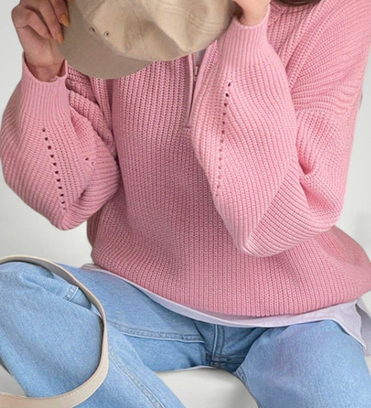 Wencke | Eleganten pulover za dame z zloženim ovratnikom