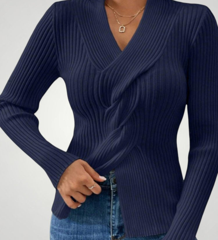 Rike | Eleganten pulover za dame z V-izrezom za udobje