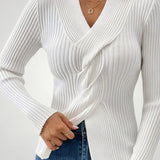 Rike | Eleganten pulover za dame z V-izrezom za udobje