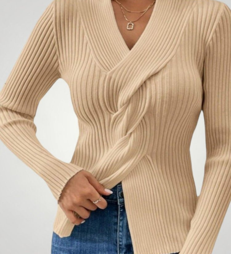 Rike | Eleganten pulover za dame z V-izrezom za udobje