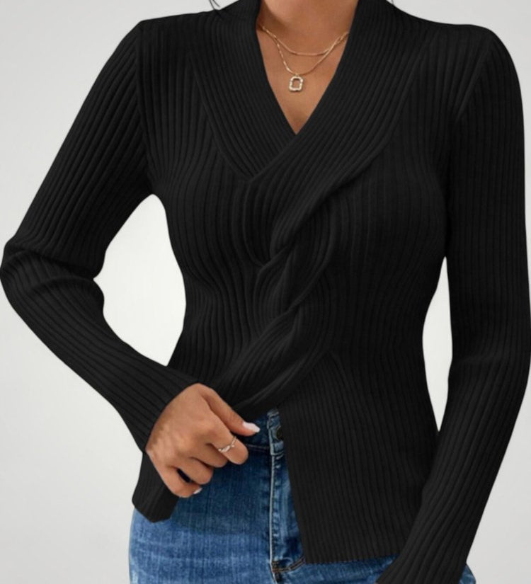 Rike | Eleganten pulover za dame z V-izrezom za udobje
