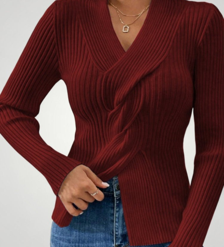 Rike | Eleganten pulover za dame z V-izrezom za udobje