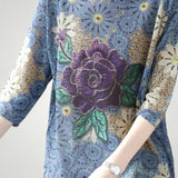 Leonora | Eleganten dolg rokav cardigan z cvetličnim vzorcem