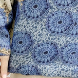 Leonora | Eleganten dolg rokav cardigan z cvetličnim vzorcem