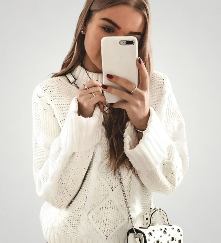 Lore | Eleganten pulover z lanternastimi rokavi in udobje