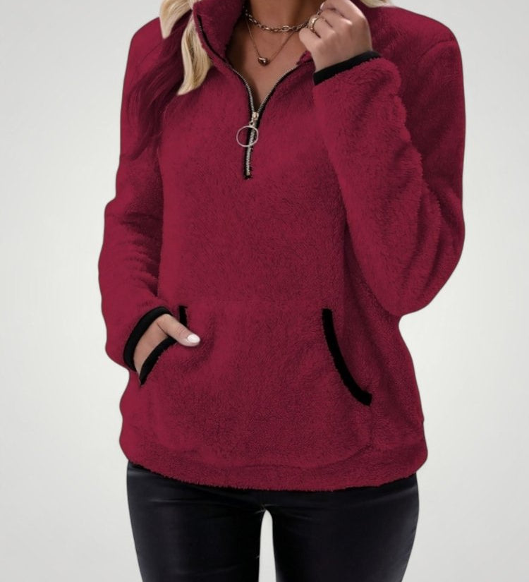 Gesina | Eleganten Pulover z Prakticnimi Žepi