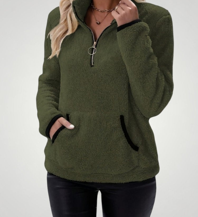 Gesina | Eleganten Pulover z Prakticnimi Žepi