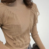 Meike | Eleganten pulover z volančki za ženske z udobjem