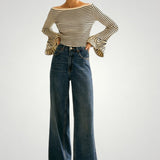 Wiebke | Eleganten pulover srameni z naramnicami in udobjem