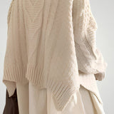 Hiltraud | Eleganten pleten pulover za ženske z polovičnim izrezom