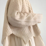 Hiltraud | Eleganten pleten pulover za ženske z polovičnim izrezom