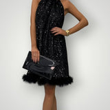 Catrin | Elegantna večerna obleka z bleščečimi detajli za poroke