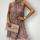 Catrin | Elegantna večerna obleka z bleščečimi detajli za poroke