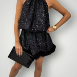 Catrin | Elegantna večerna obleka z bleščečimi detajli za poroke