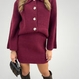 Dagrun | Eleganten komplet s srajco in A-linijskim krilom za dame