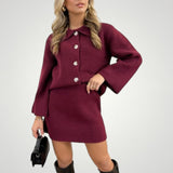 Dagrun | Eleganten komplet s srajco in A-linijskim krilom za dame