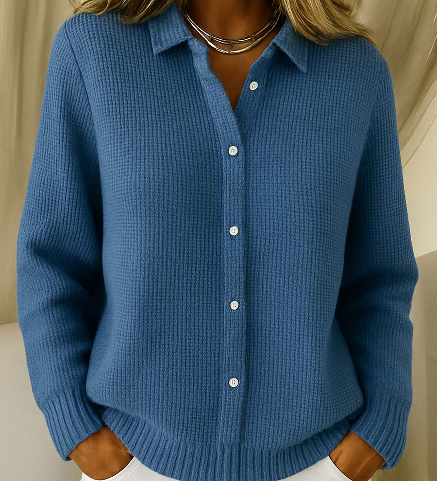 Sigrun | Klasičen Pleteni Kardigan s Gumbi