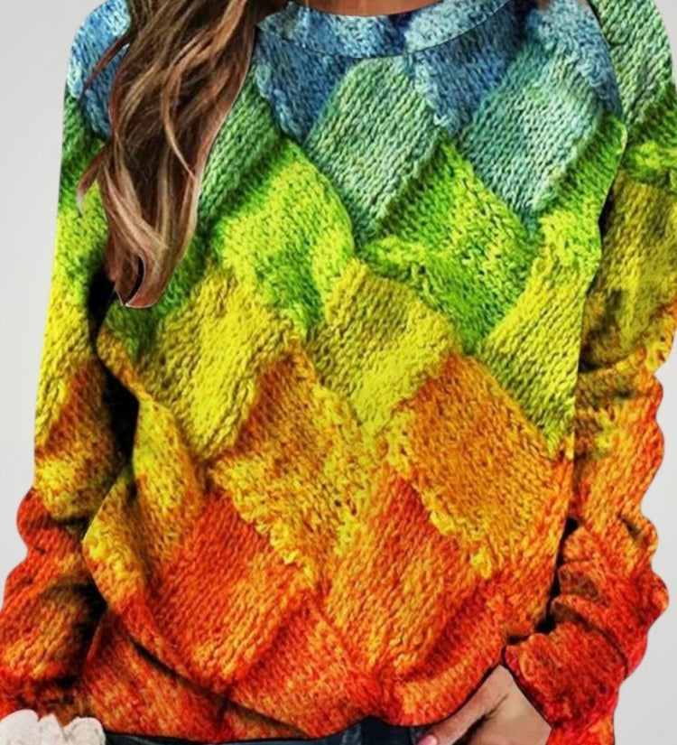 Henrietta | Barvit pulover s stilom in udobjem