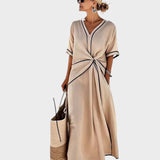 Ema - Poletna črtasta obleka