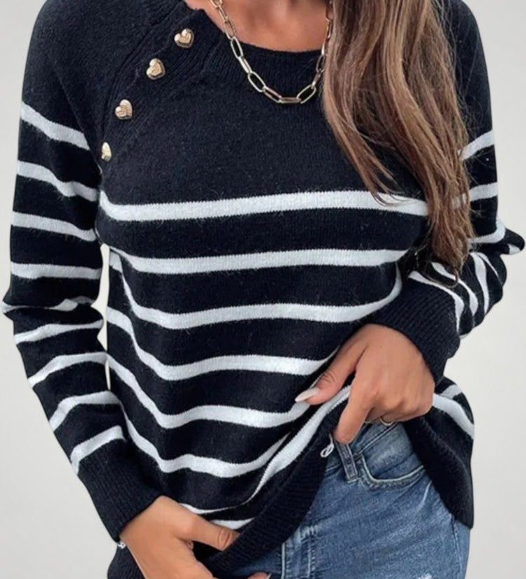 Karoline | Črtasti pulover za eleganco in udobje