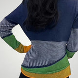 Nadja | Črtast pulover z elegantnimi detajli