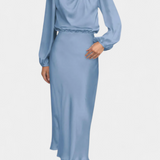 Cecila - Maxi kleit kõrge kraega ja lillemustriga