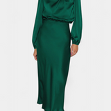 Cecila - Maxi kleit kõrge kraega ja lillemustriga