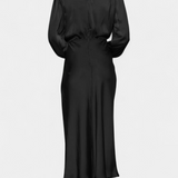 Cecila - Maxi kleit kõrge kraega ja lillemustriga