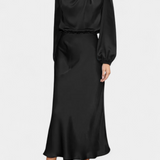 Cecila - Maxi kleit kõrge kraega ja lillemustriga