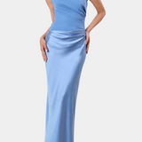 Ottavia - Pikk Plisseeritud Kleit Ühe Õlaga