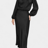 Cecila - Maxi kleit kõrge kraega ja lillemustriga