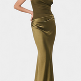 Ottavia - Pikk Plisseeritud Kleit Ühe Õlaga