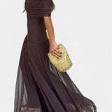 Renata - Maxi Obleka z Asimetričnim Ramenom